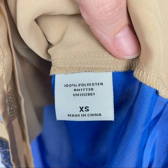 Tracy Reese Neiman Marcus + Target | Tan with Blue Sequins Relaxed Fit Blouse - Picture 10 of 14